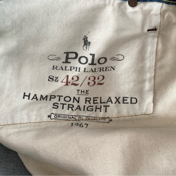 Polo Ralph Lauren Jeans Mens 42x32 Hampton Relaxed Straight Denim Pants - Picture 3 of 16